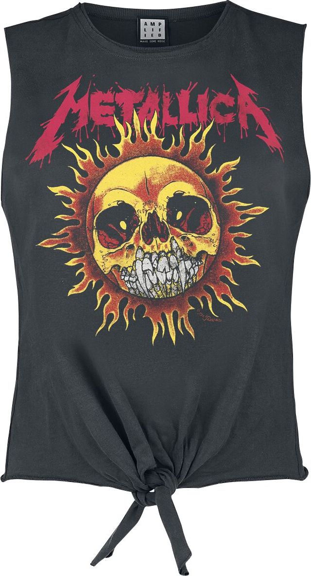 Metallica Amplified Collection - Neon Sun Dámský top charcoal - RockTime.cz
