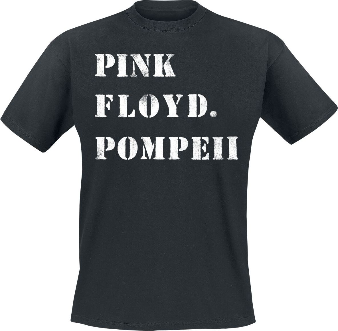Pink Floyd Pompeii Stencil Tričko černá - RockTime.cz