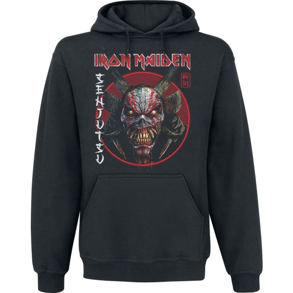 Iron Maiden Senjutsu Eddie Face Circle Mikina s kapucí černá - RockTime.cz