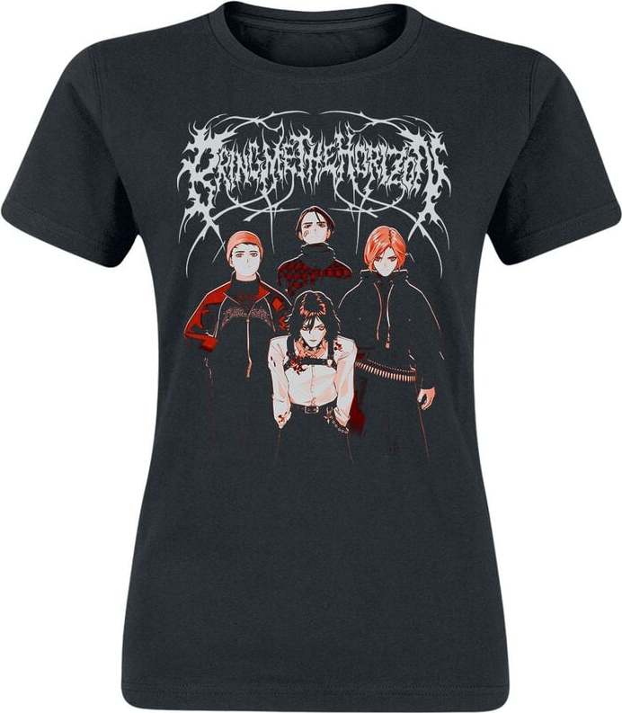 Bring Me The Horizon No Love Like Your Own Anime Group Dámské tričko černá - RockTime.cz