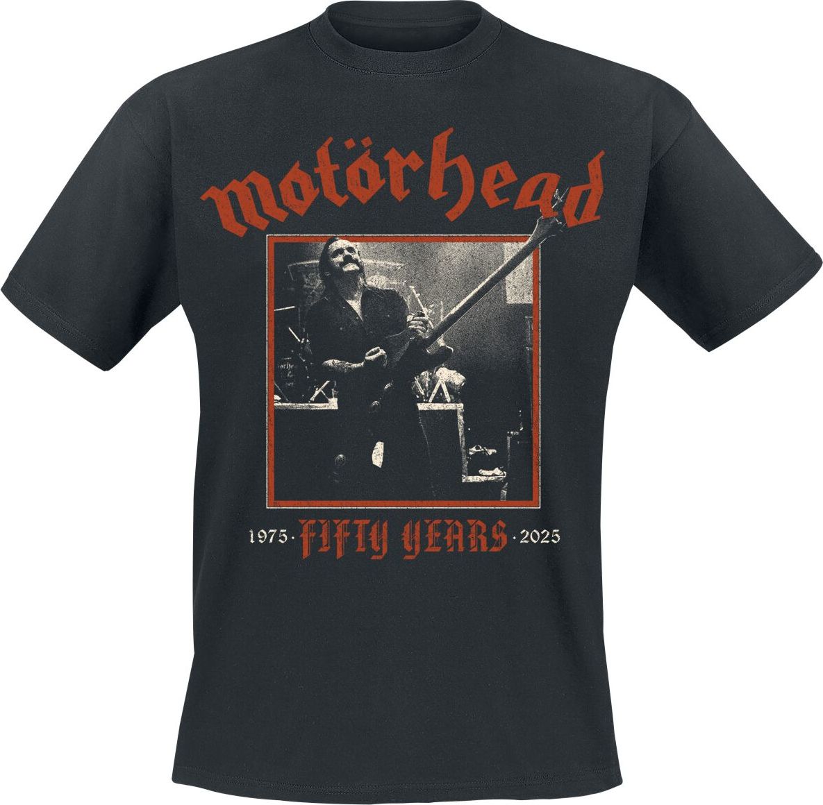 Motörhead 50 Lemmy Guitar Photo Tričko černá - RockTime.cz