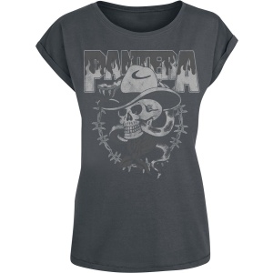 Pantera Cowboy Skull Dámské tričko charcoal - RockTime.cz