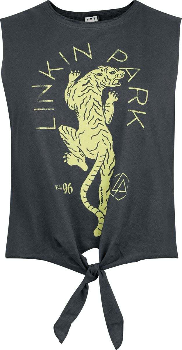Linkin Park Amplified Collection - Tiger Dámský top charcoal - RockTime.cz