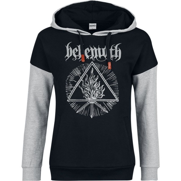 Behemoth Logo Dámská mikina s kapucí skvrnitá černá / šedá - RockTime.cz