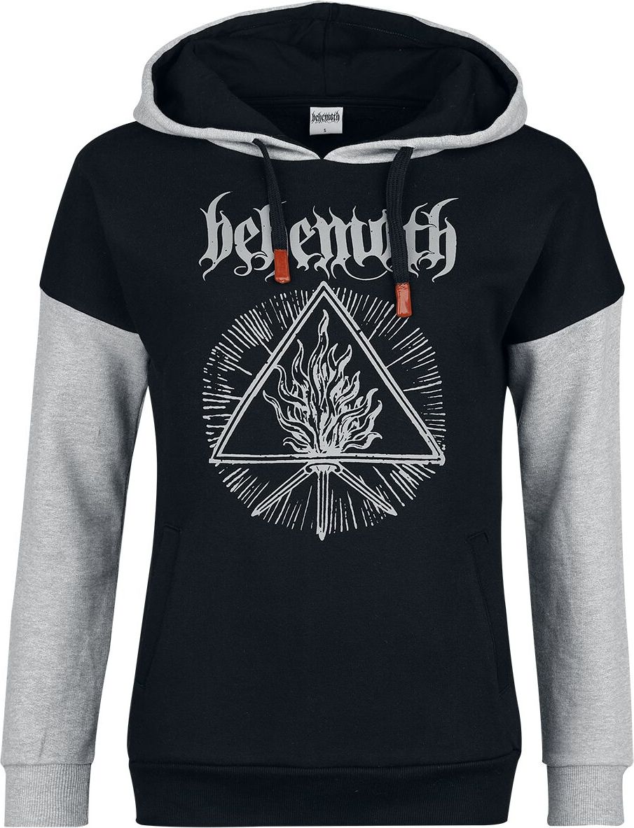 Behemoth Logo Dámská mikina s kapucí skvrnitá černá / šedá - RockTime.cz