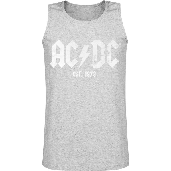 AC/DC Est. 1973 Tank top smíšená svetle šedá - RockTime.cz