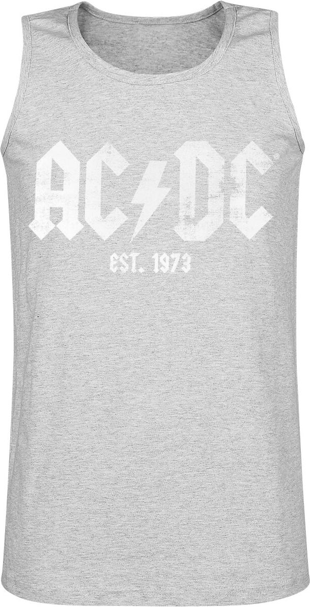 AC/DC Est. 1973 Tank top smíšená svetle šedá - RockTime.cz