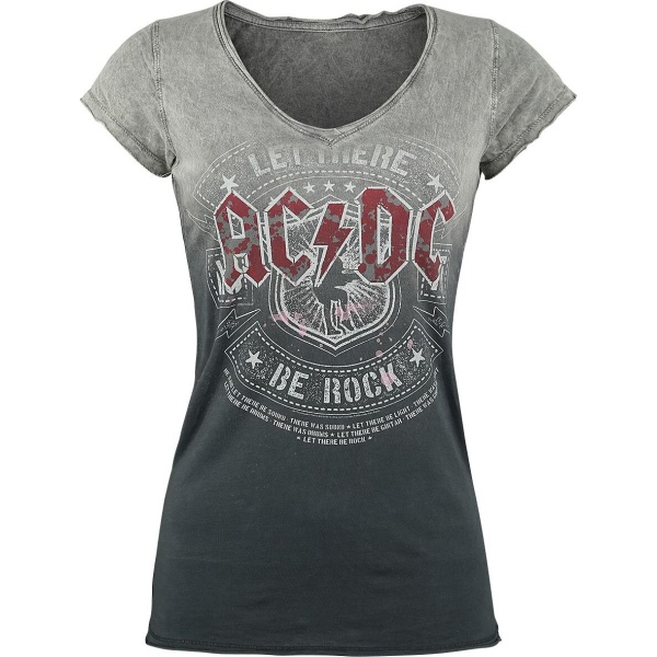 AC/DC Let there be Rock Dámské tričko šedá/tmave šedá - RockTime.cz