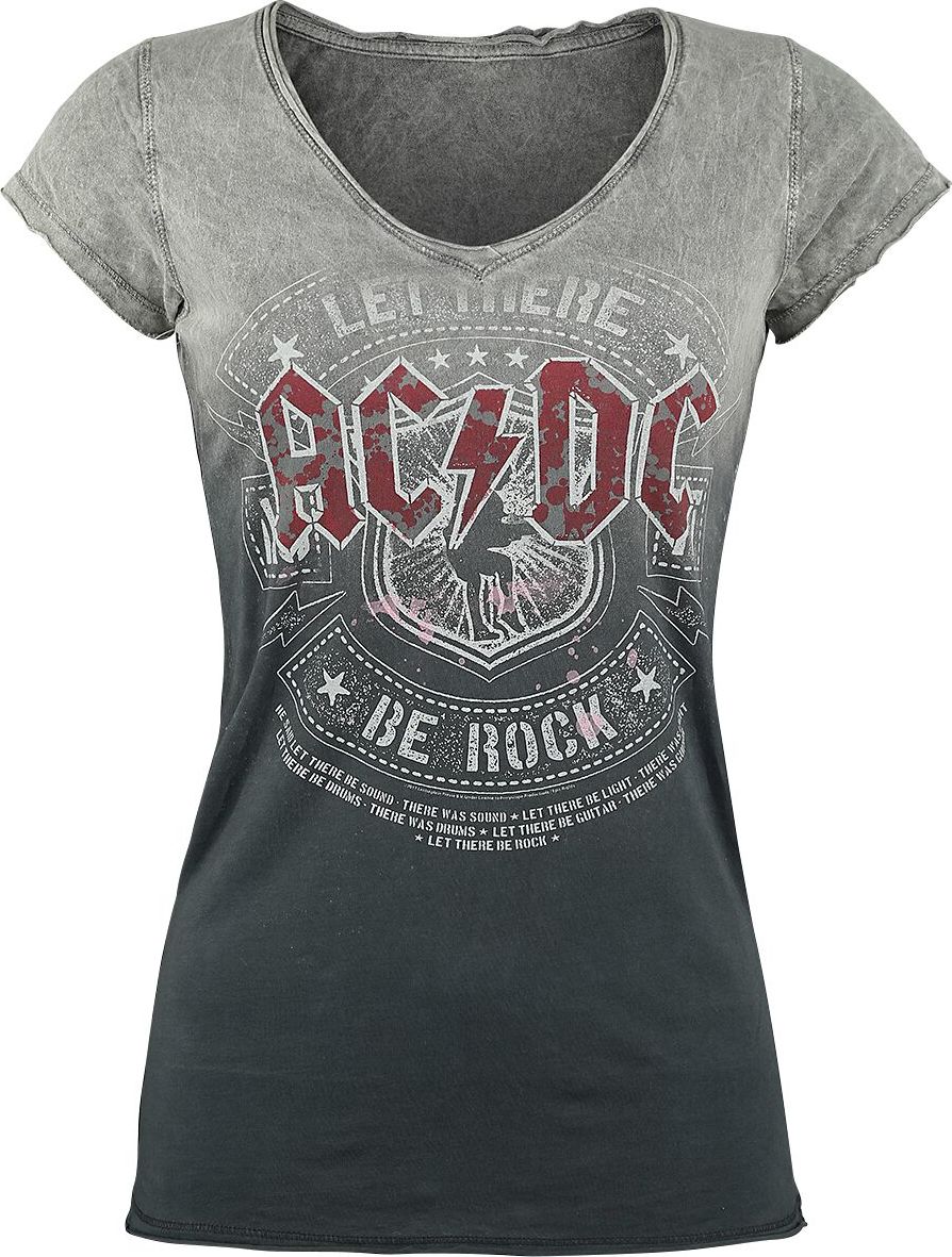 AC/DC Let there be Rock Dámské tričko šedá/tmave šedá - RockTime.cz