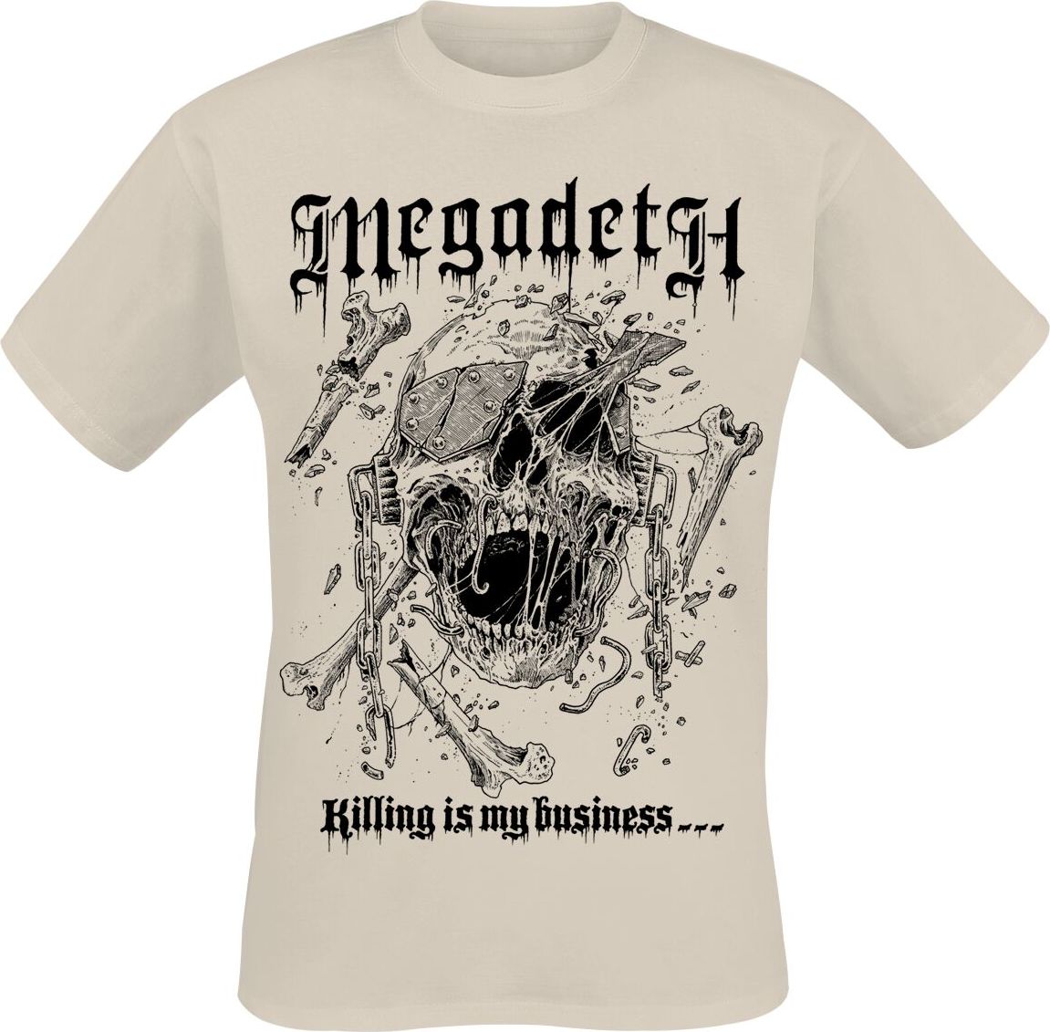 Megadeth Riddick Tričko písková - RockTime.cz