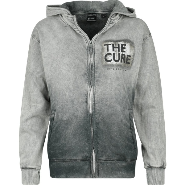 The Cure Boys Don't Cry Dámská mikina s kapucí na zip šedá - RockTime.cz