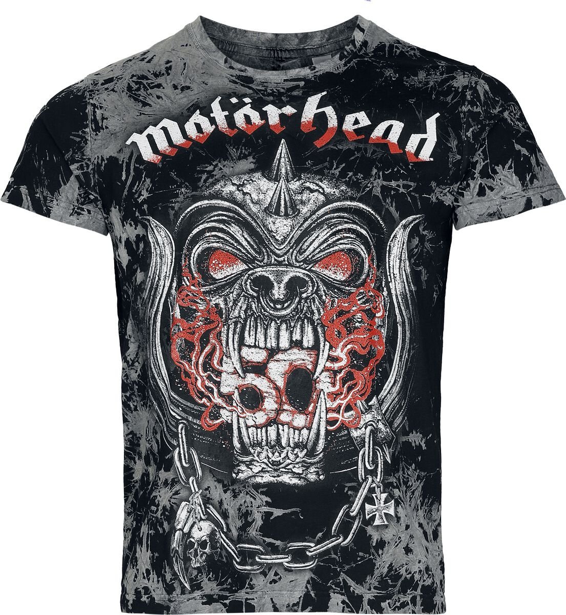 Motörhead Warpig Flames Tričko tmavě šedá - RockTime.cz