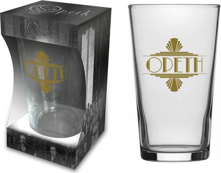 Opeth Art Deco Logo pivní sklenice transparentní - RockTime.cz