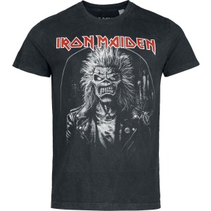Iron Maiden Eddie Half Circle Tričko antracitová - RockTime.cz