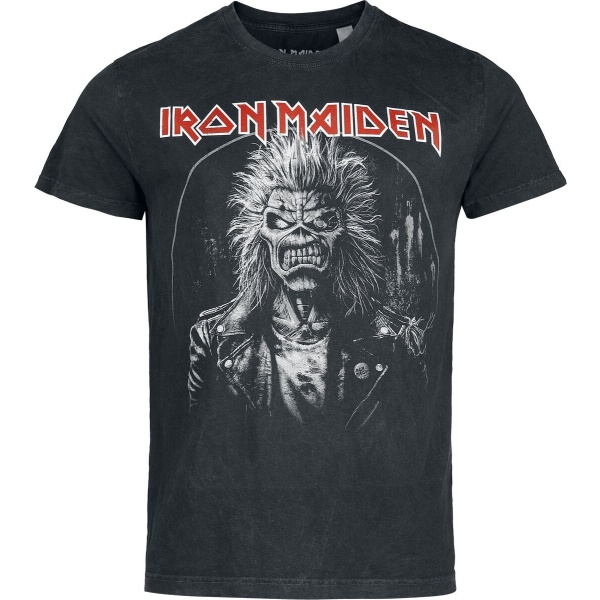 Iron Maiden Eddie Half Circle Tričko antracitová - RockTime.cz