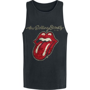 The Rolling Stones Plastered Tongue Tank top černá - RockTime.cz