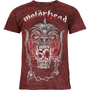 Motörhead Warpig Flames Tričko tmavě červená - RockTime.cz