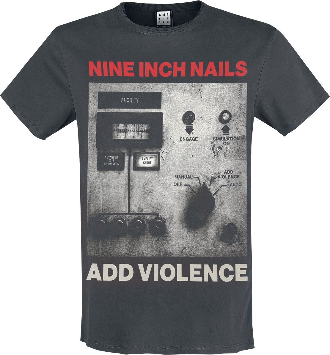 Nine Inch Nails Amplified Collection - Add Violence Tričko charcoal - RockTime.cz