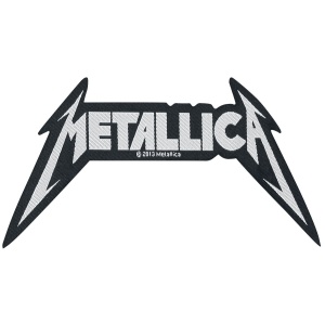 Metallica Shaped Logo nášivka cerná/bílá - RockTime.cz
