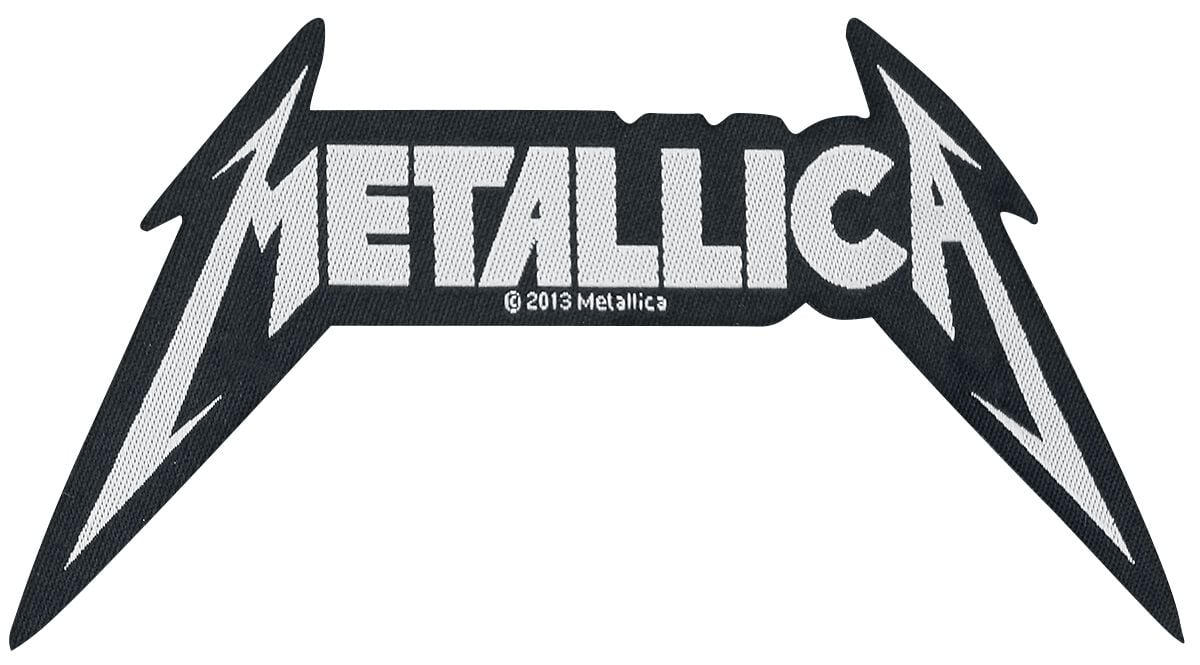 Metallica Shaped Logo nášivka cerná/bílá - RockTime.cz