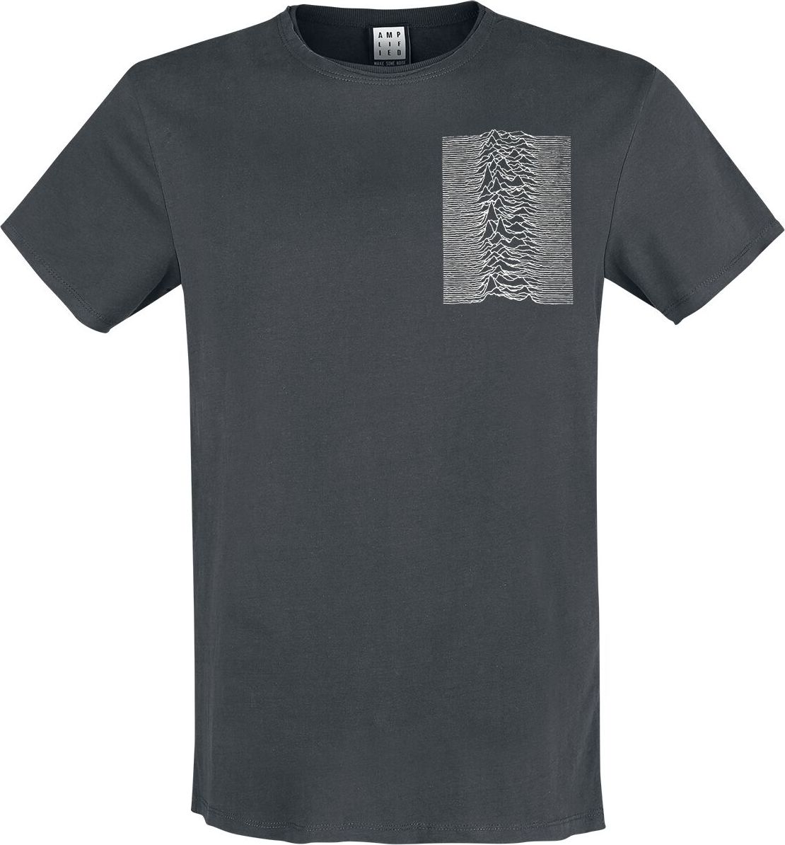 Joy Division Amplified Collection - Pulsar Pocket Tracklist Tričko charcoal - RockTime.cz