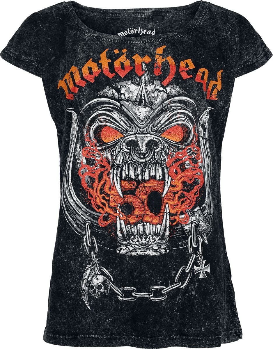 Motörhead Flames Bull Dámské tričko černá - RockTime.cz