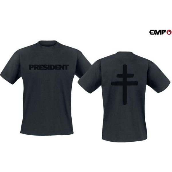 President Black Cross Tričko černá - RockTime.cz