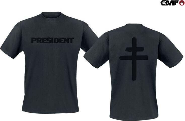 President Black Cross Tričko černá - RockTime.cz