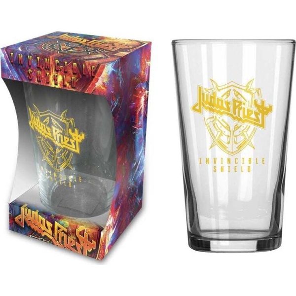 Judas Priest Invincible Shield pivní sklenice transparentní - RockTime.cz