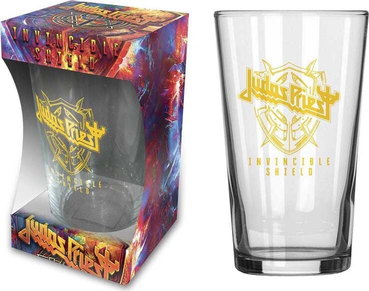 Judas Priest Invincible Shield pivní sklenice transparentní - RockTime.cz