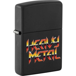 Heavy Metal Zippo - Black Matte Zippo zapalovač standard - RockTime.cz