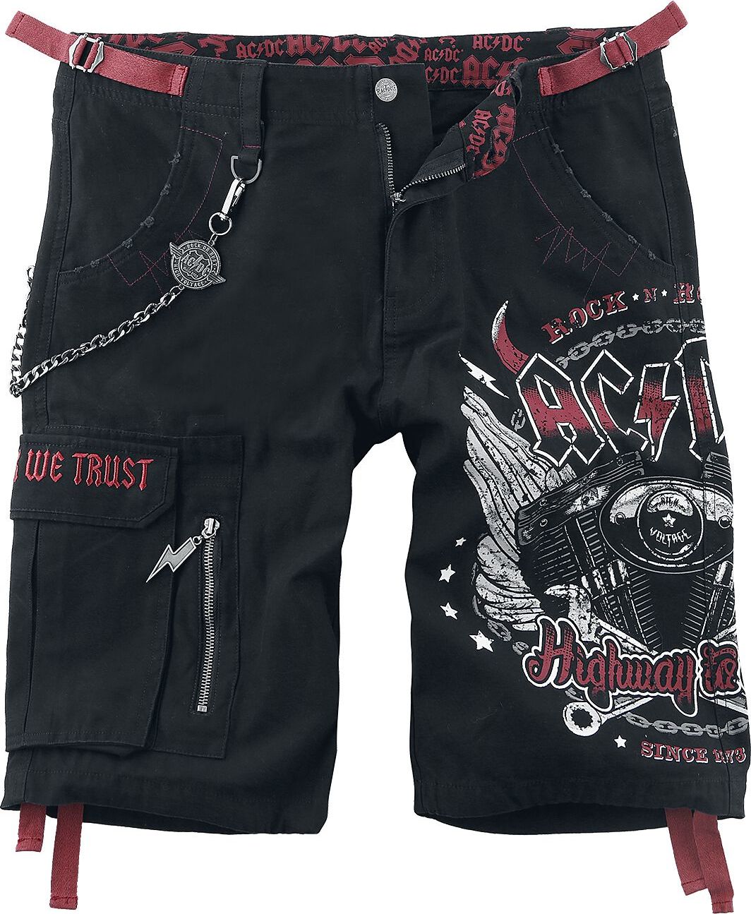 AC/DC EMP Signature Collection Kraťasy cerná/cervená - RockTime.cz