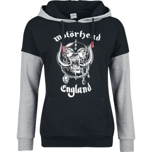 Motörhead England Dámská mikina s kapucí skvrnitá černá / šedá - RockTime.cz