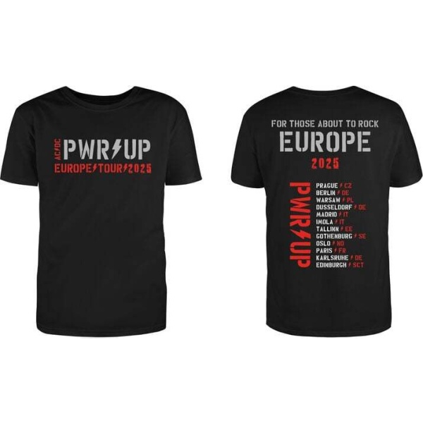 AC/DC PWR UP - Tourshirt 25 Tričko černá - RockTime.cz