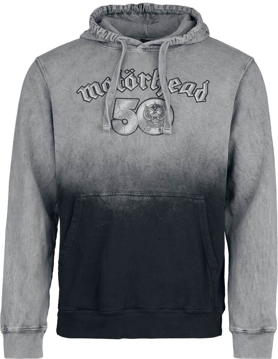 Motörhead 50 Years Mikina s kapucí šedá - RockTime.cz