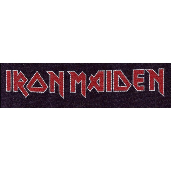 Iron Maiden Iron Maiden Logo nášivka cerná/cervená/bílá - RockTime.cz