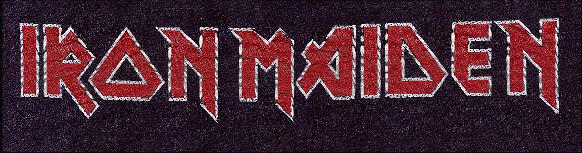 Iron Maiden Iron Maiden Logo nášivka cerná/cervená/bílá - RockTime.cz