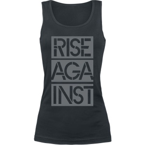 Rise Against Stacked Ghost Notes Stencil Dámský top černá - RockTime.cz