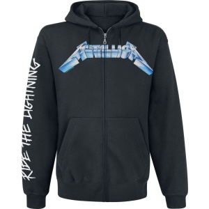 Metallica Ride The Lightning Mikina s kapucí na zip černá - RockTime.cz