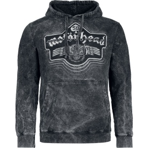 Motörhead Chrome Wings Mikina s kapucí tmavě šedá - RockTime.cz