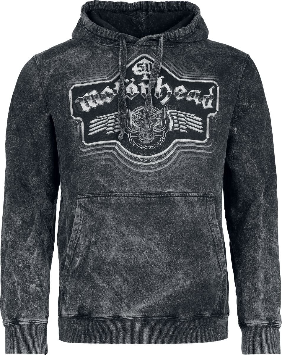 Motörhead Chrome Wings Mikina s kapucí tmavě šedá - RockTime.cz