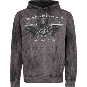 Motörhead Wings Badge Mikina s kapucí šedá - RockTime.cz