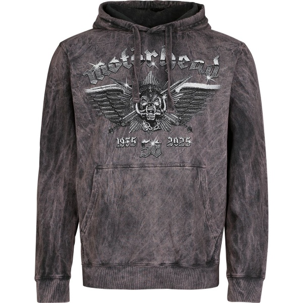 Motörhead Wings Badge Mikina s kapucí šedá - RockTime.cz