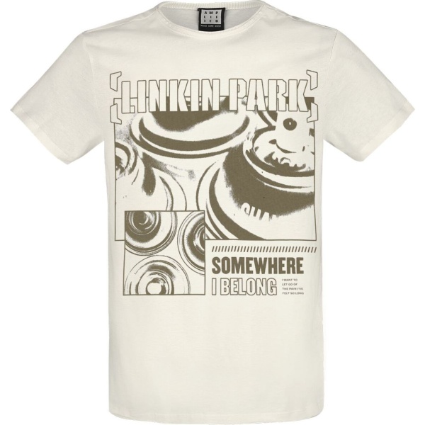 Linkin Park Amplified Collection - Somewhere I Belong Tričko šedobílá - RockTime.cz