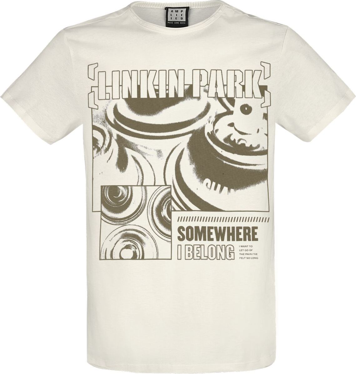 Linkin Park Amplified Collection - Somewhere I Belong Tričko šedobílá - RockTime.cz
