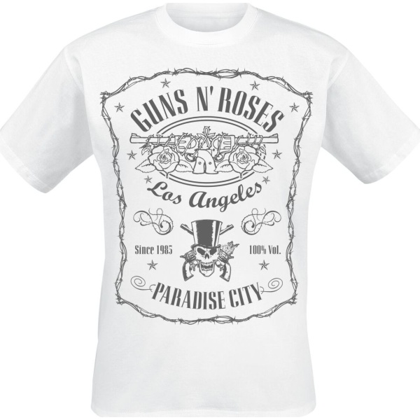 Guns N' Roses Paradise City Label Tričko bílá - RockTime.cz