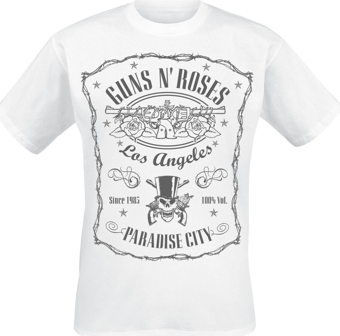 Guns N' Roses Paradise City Label Tričko bílá - RockTime.cz
