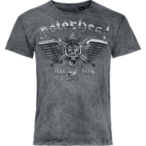 Motörhead Wings Badge Tričko šedá - RockTime.cz