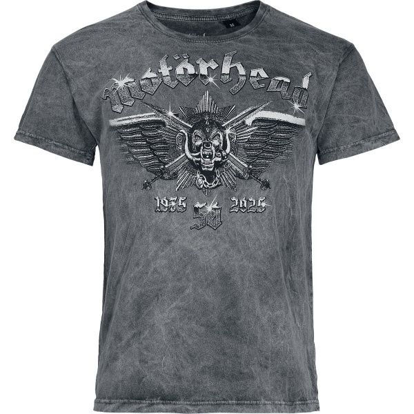 Motörhead Wings Badge Tričko šedá - RockTime.cz