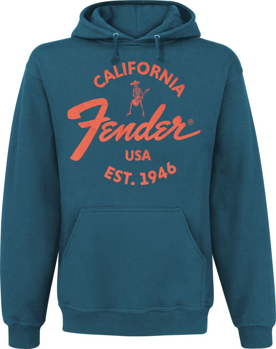 Fender Est. 1946 Mikina s kapucí tmavě modrá - RockTime.cz